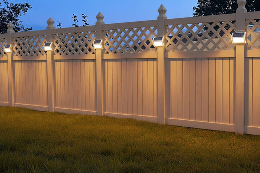 Solar Fence Lights (8-Pack) - Warm White, Waterproof Deck & Railing Lights